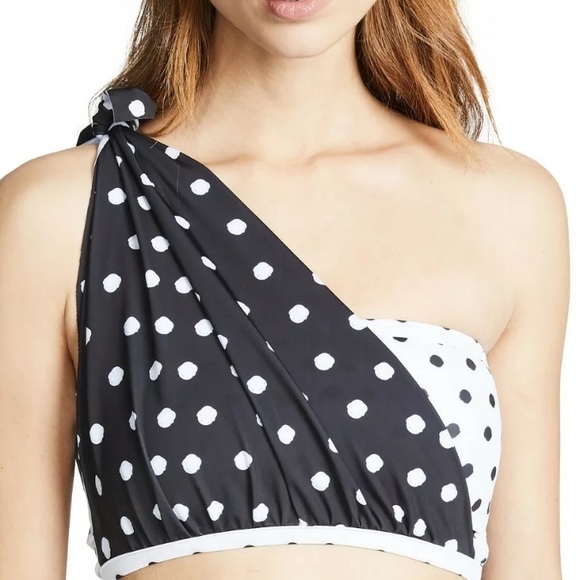 FREE PEOPLE x Beth Richards Knot Bandeau Bikini Top PolkaDot Black/White Size XS - Picture 2 of 7